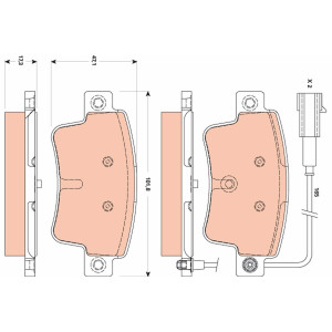 BREMSBELÄGE FIAT PUNTO...